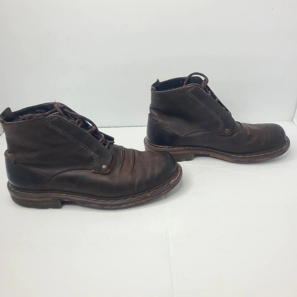 Dr. Martens 11539 Brown Leather Combat Boots Y2K Grunge Workwear US 11 00s